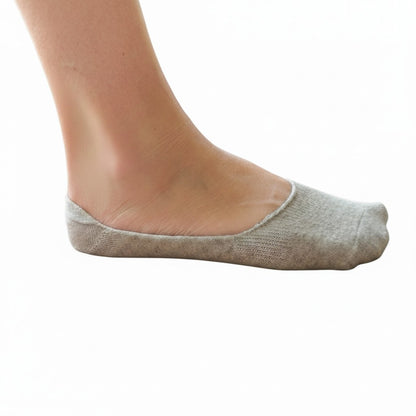 Hemp No-Show Socks — Natural Gray
