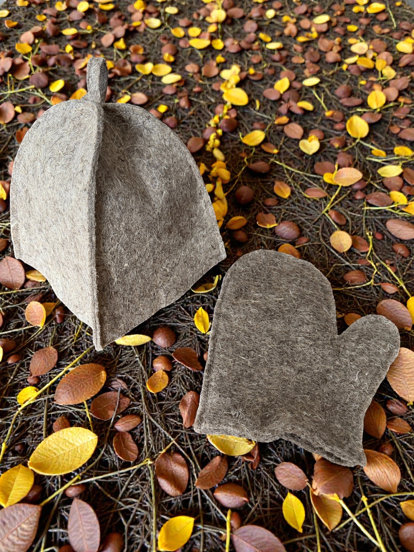 Hemp Sauna Hat (Banya & Steam Room) — Pressed Hemp Fiber Felt, Natural Color