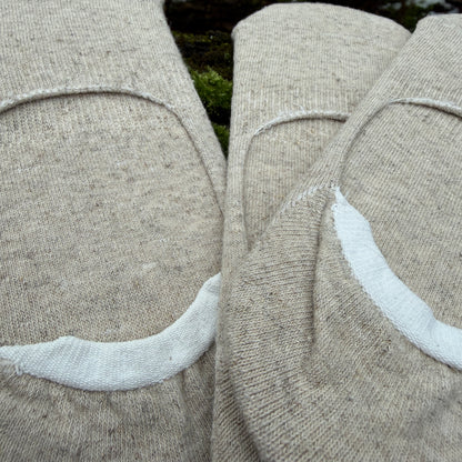 Hemp No-Show Socks — Natural Gray