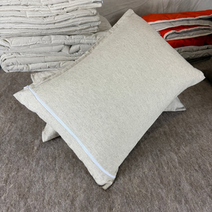 Hemp Pillow Cover with Zipper, Green or Natural