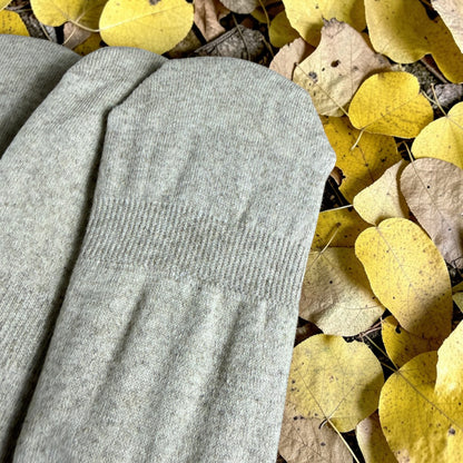 Linen No-Show Socks (Linen Blend) — Natural Gray