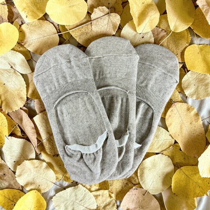 Linen No-Show Socks (Linen Blend) — Natural Gray