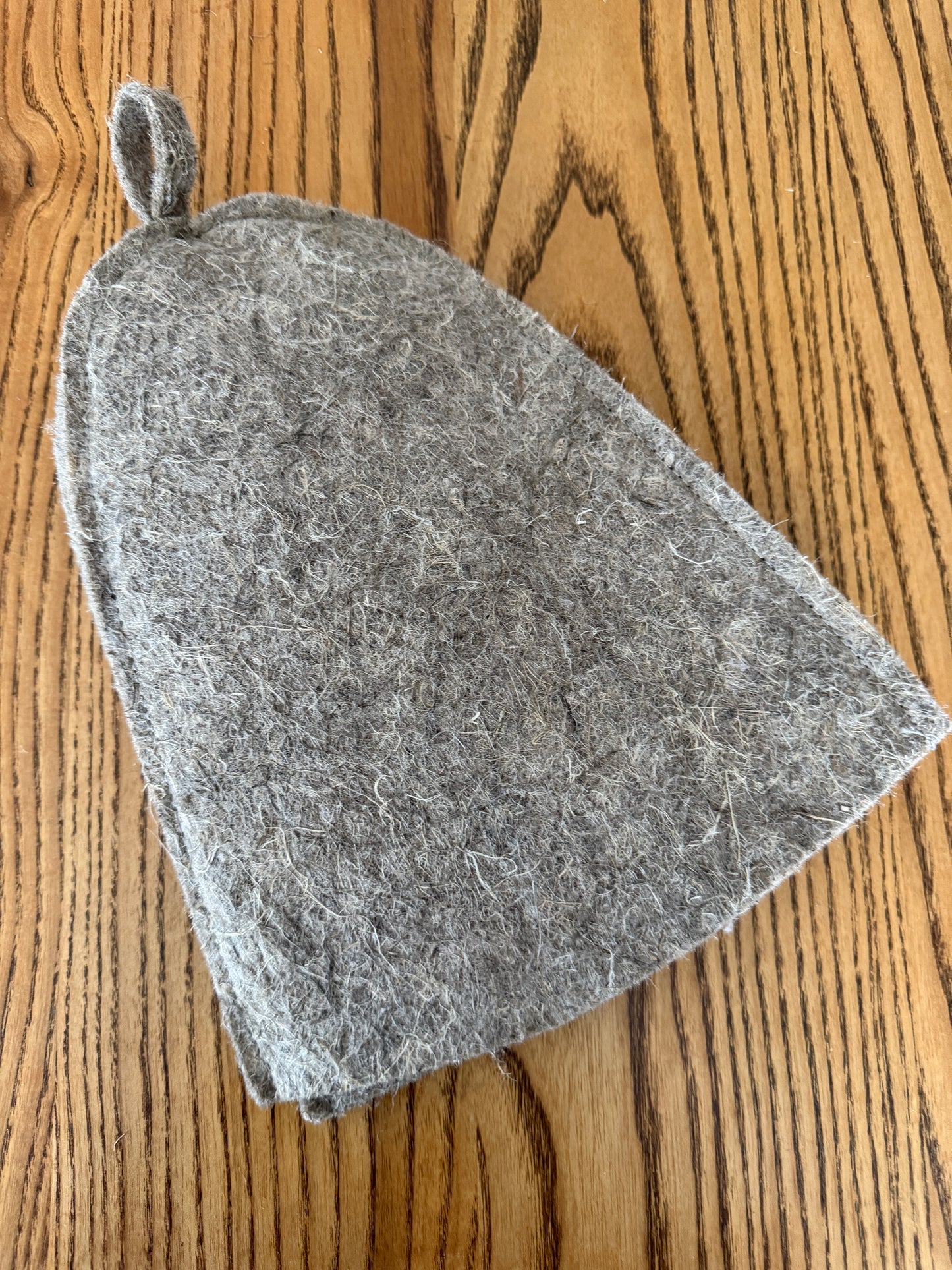 Hemp Sauna Hat (Banya & Steam Room) — Pressed Hemp Fiber Felt, Natural Color