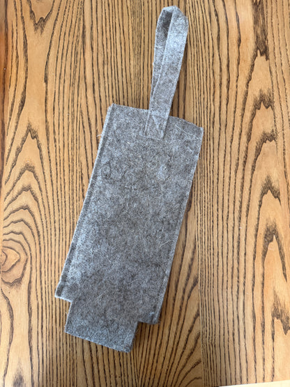 Hemp Fiber Wine Bottle Bag – Reusable Felt Bottle Tote with Handle