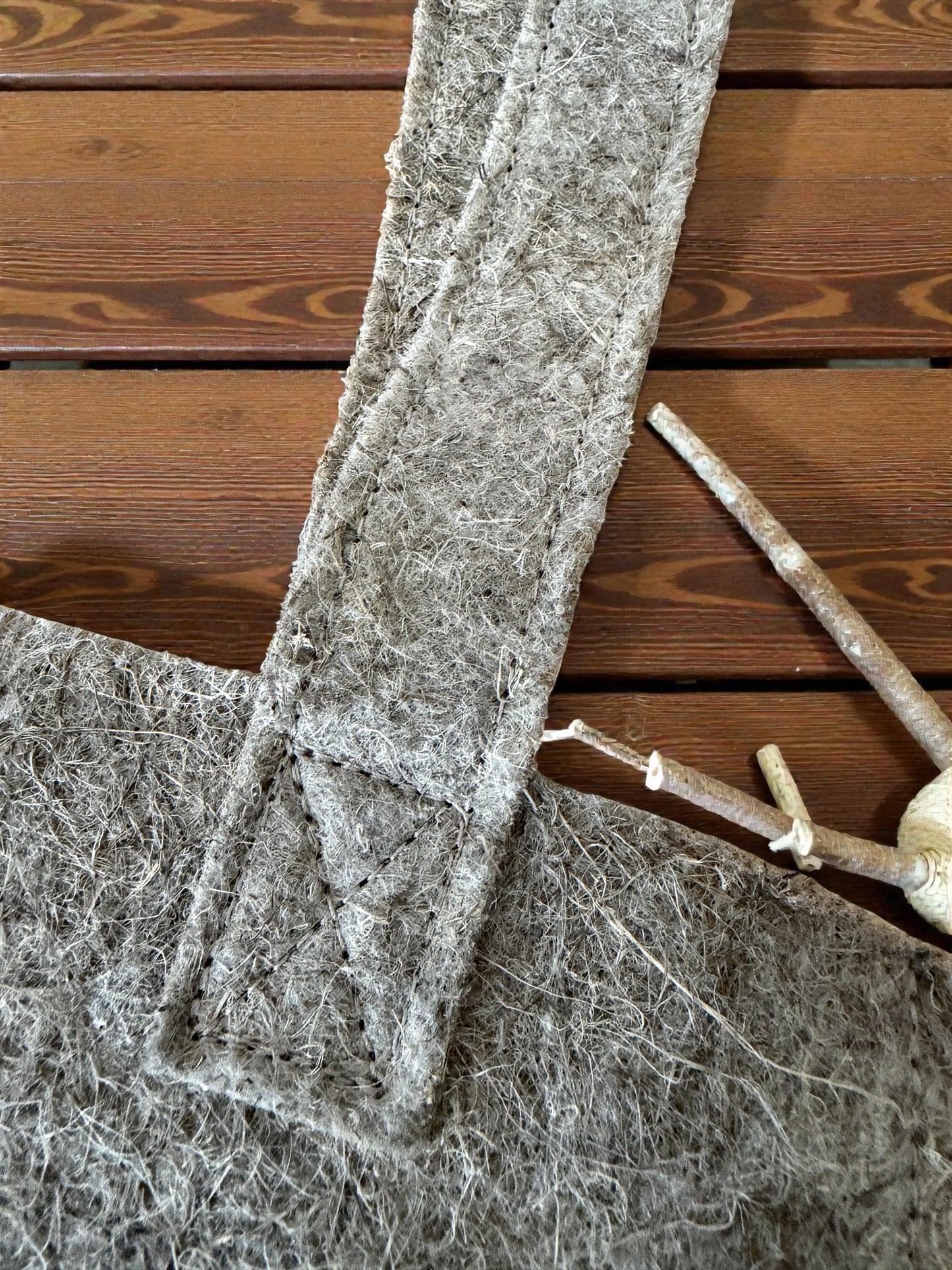 Hemp Fiber Wine Bottle Bag – Reusable Felt Bottle Tote with Handle