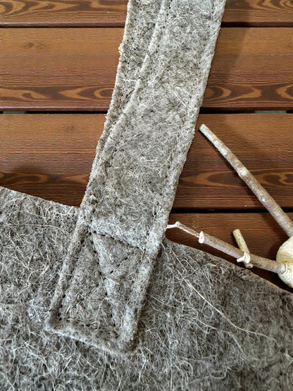 Hemp Fiber Wine Bottle Bag – Reusable Felt Bottle Tote with Handle