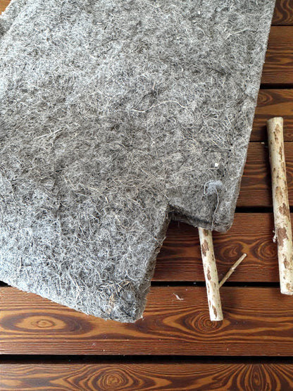 Hemp Fiber Wine Bottle Bag – Reusable Felt Bottle Tote with Handle