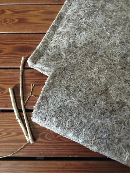 Hemp Fiber Wine Bottle Bag – Reusable Felt Bottle Tote with Handle