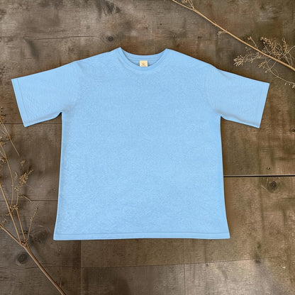 Men’s Sky Blue Hemp Cotton Oversized T-Shirt