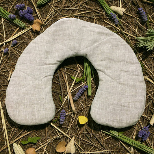 Refillable U-Shaped Neck Pillow Cover (Unfilled) – Hemp 180gsm, Zipper