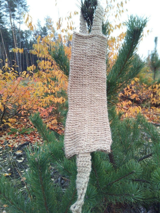 Organic hemp back scrubber, Exfoliating Massage Circulation and Skin Care Washcloth