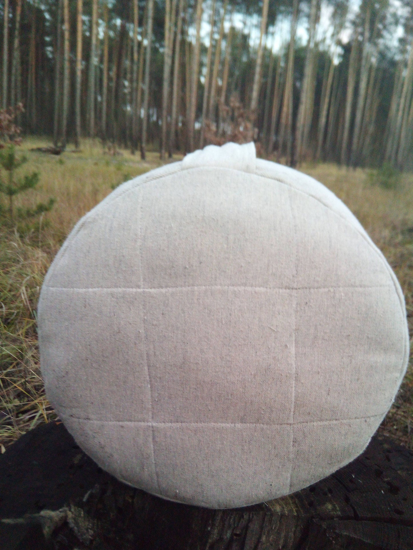 Hemp floor pouf with buckwheat hulls, Organic pillow, Buckwheat pillow seat, Zafu