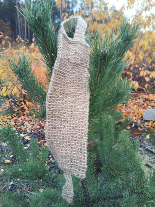 Organic hemp back scrubber, Exfoliating Massage Circulation and Skin Care Washcloth