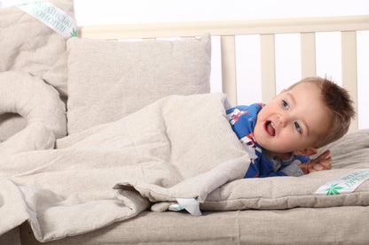Hemp pillow for baby, Little organic hypoallergenic natural baby bedding, Newborn collection