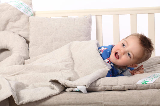 Hemp pillow for baby, Little organic hypoallergenic natural baby bedding, Newborn collection