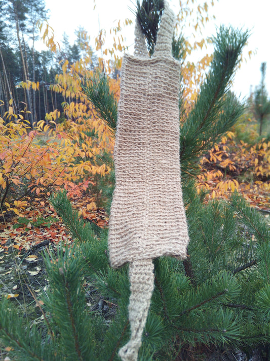 Anti cellulite hemp back scrubber, Spa bath, Cannabis beauty scrub washcloths, Ayurvedic massage body handmade gift