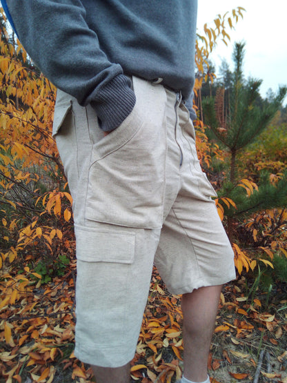 Men's hemp shorts, Hemp clothing, Organic clothing for any time, Vegan shorts with uv protection