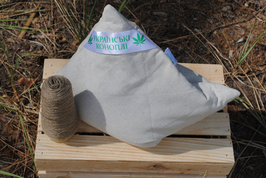 Hemp pillow with buckwheat husk, Strong massage cushion, Different sizes available
