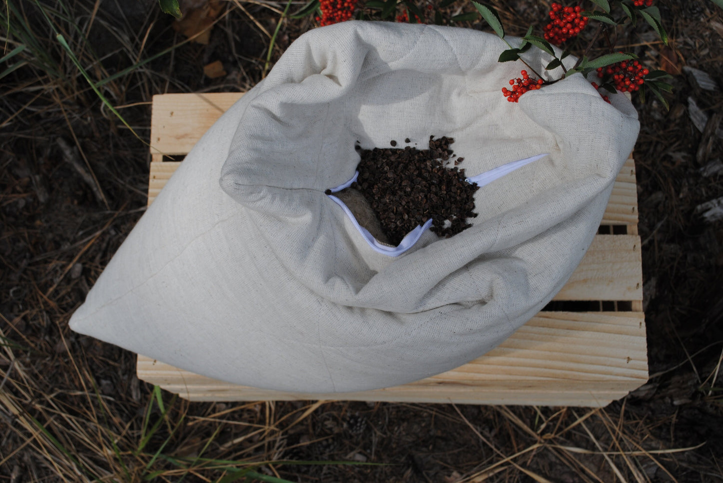 Hemp pillow with buckwheat husk, Strong massage cushion