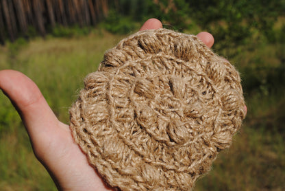 Hemp washcloth / Washcloth for bathroom / Antibacterial / hemp clothing/ Natural product / Skin Care Sponge / Gift