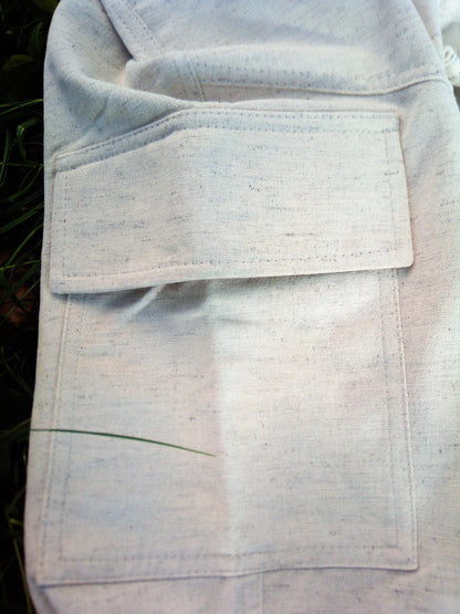 Handmade hemp long shorts, Knee-breeches for men, Casual clothing and natural product, hemp breeches