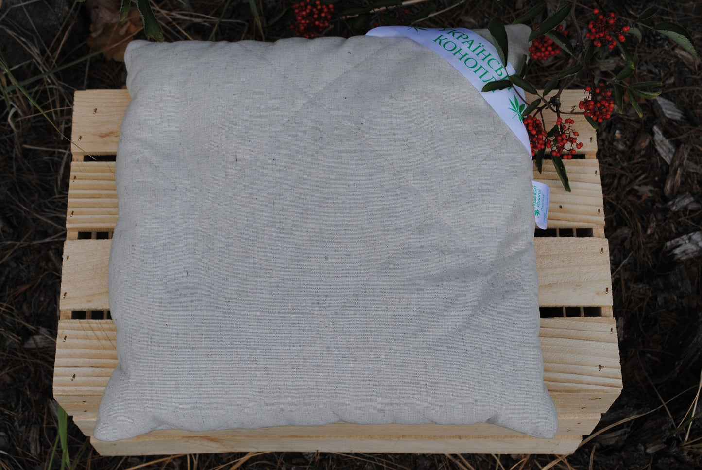 Hemp pillow with buckwheat husk, Strong massage cushion