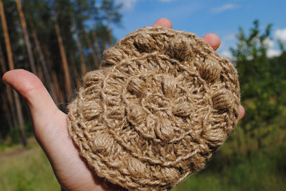 Hemp washcloth / Washcloth for bathroom / Antibacterial / hemp clothing/ Natural product / Skin Care Sponge / Gift