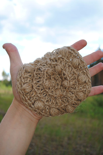 Hemp washcloth / Washcloth for bathroom / Antibacterial / hemp clothing/ Natural product / Skin Care Sponge / Gift