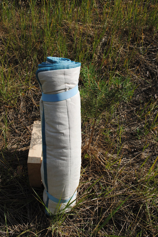 Natural yoga hemp mat, Organic yoga rug, Hemp fiber inside and hemp fabric outside
