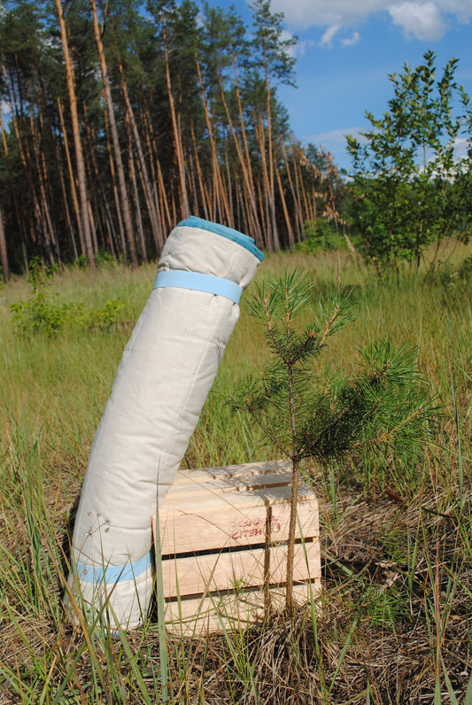 Natural yoga hemp mat, Organic yoga rug, Hemp fiber inside and hemp fabric outside