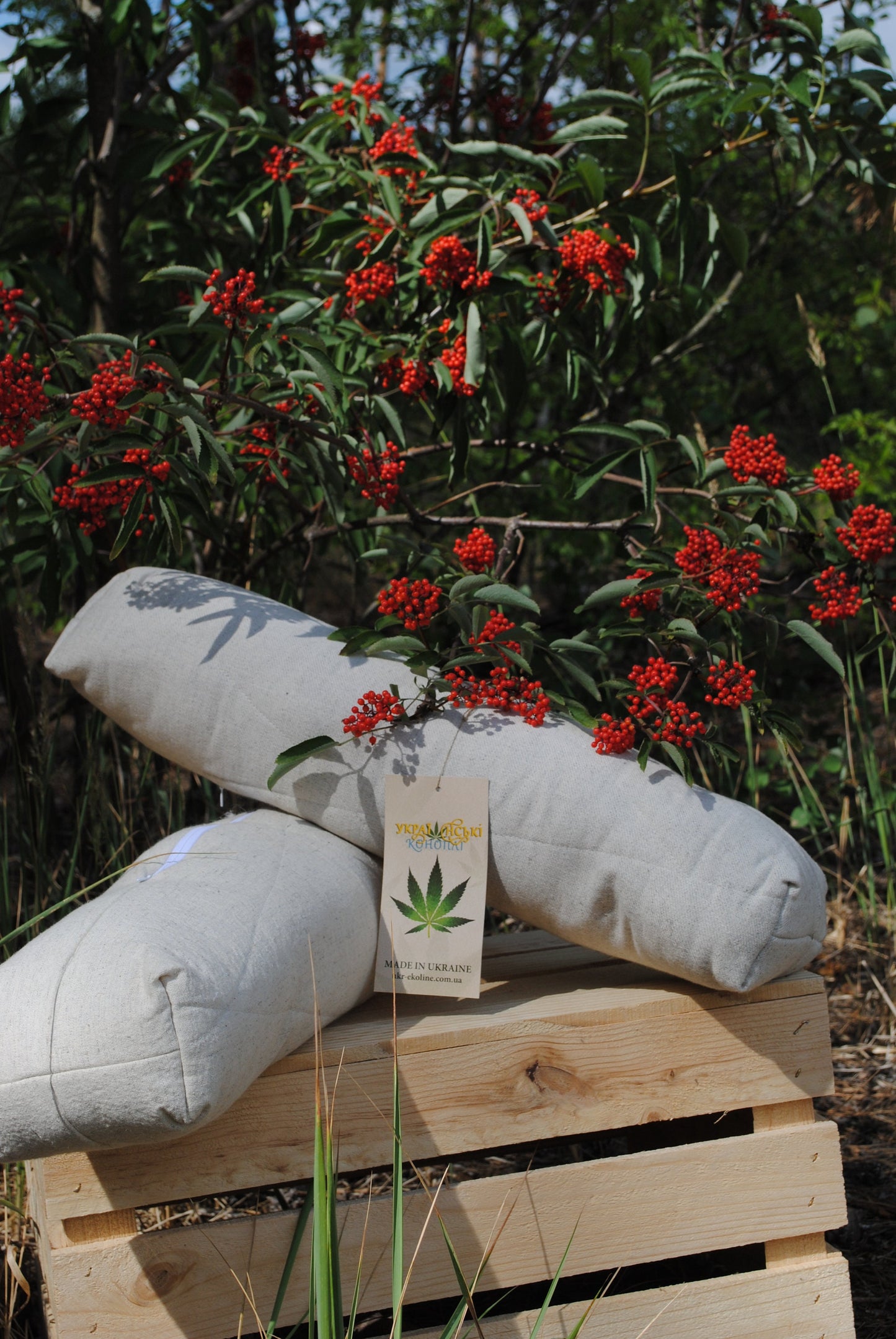 Buckwheat hulls inside hemp pillow, Hemp headrest, Organic Throw Pillow filled with Buckwheat hulls