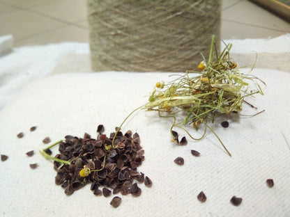 Hemp pillow with herbs, Berkun, chamomile flowers, buckwheat hull, Orthopedic strong pillow with aromatherapy effect