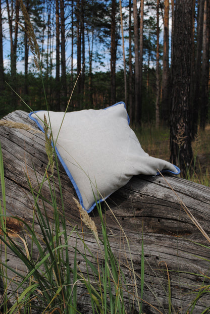 Hemp aromatherapy pillow with dried yarrow, chamomile and buckwheat husk, Orthopedic pillow