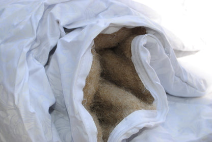 Hemp bedding set: blanket and two pillows, hemp fiber inside this bedding