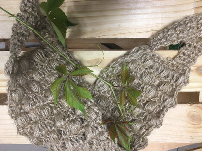 Organic Hemp back scrubber, Washcloth with exfoliating massage effect