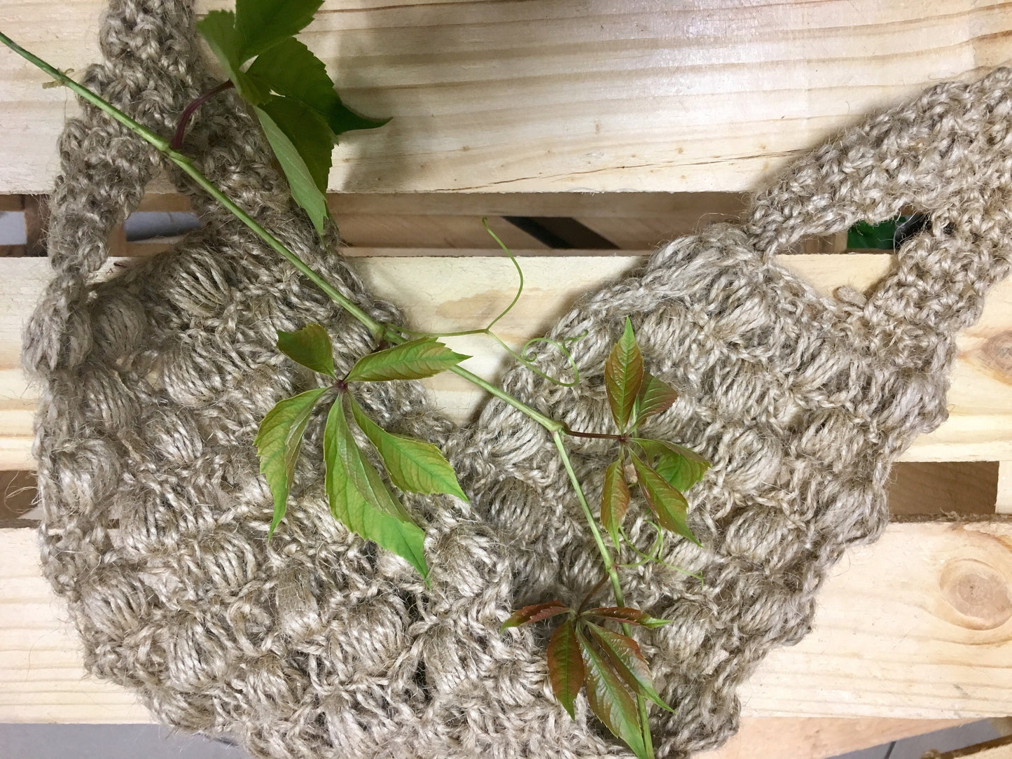 Organic Hemp back scrubber, Washcloth with exfoliating massage effect