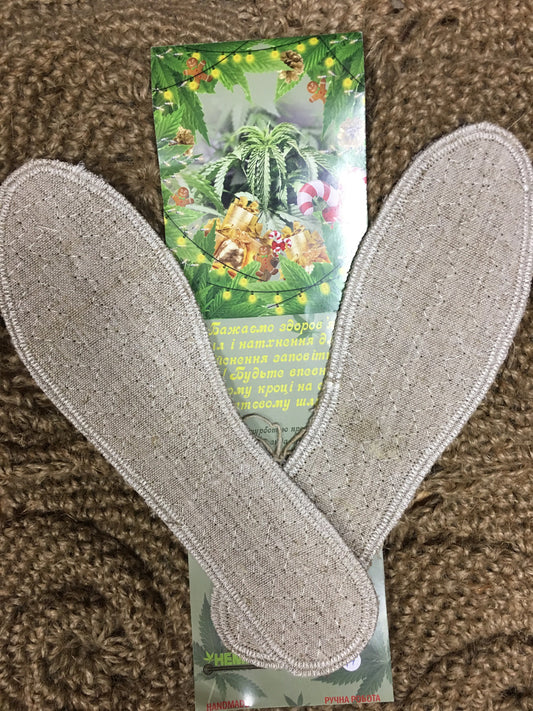 Natural 100% HEMP Insoles (men / women).Hemp Healing Insoles with sagebrush/ hemp shoes/Organic Insoles