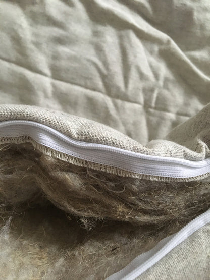 Organic hemp floor cushion with Hemp Fiber/Organic hemp/hemp filler/hemp/mat/handmade/organic