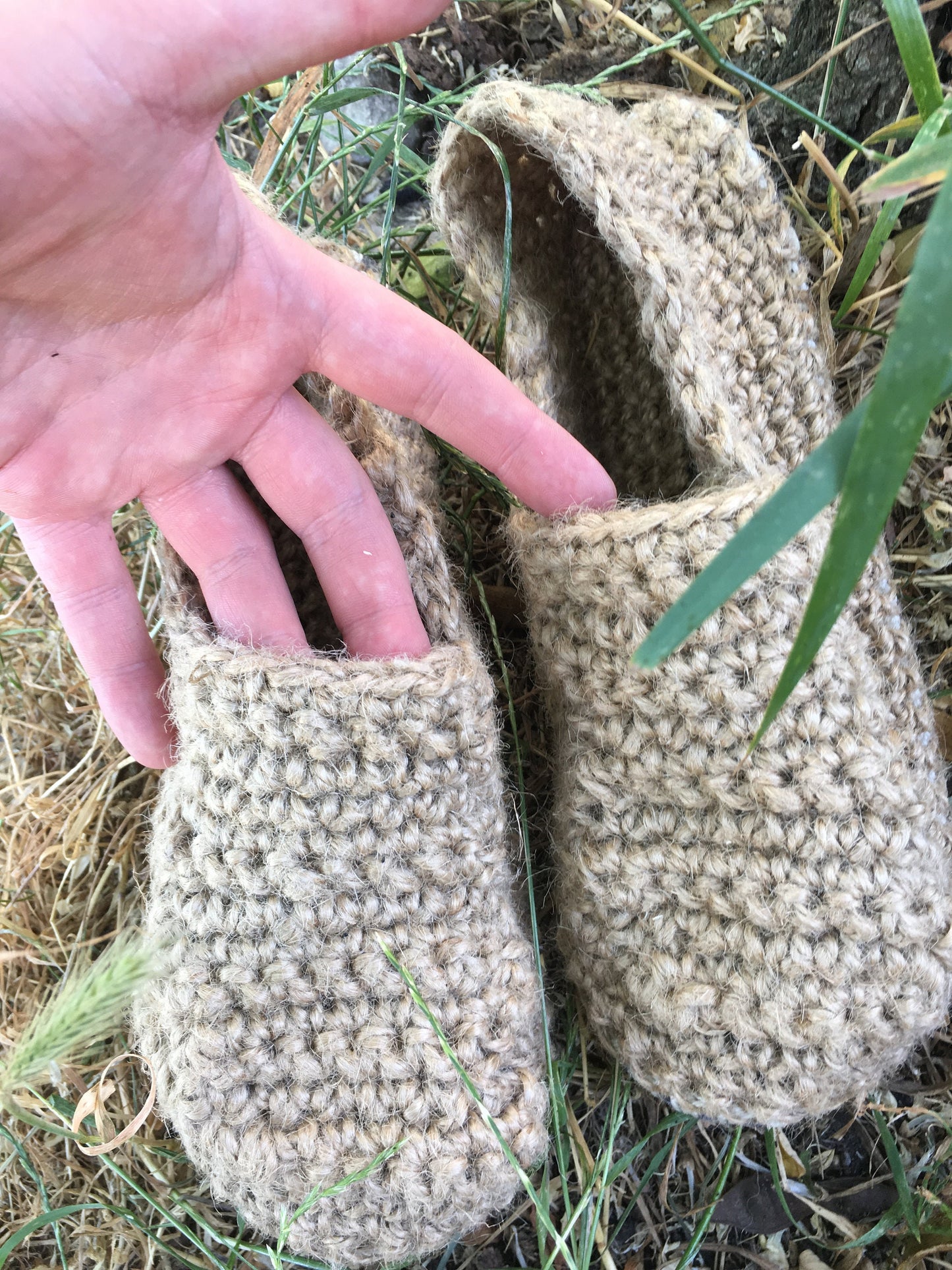 100% Hemp Slippers - Hemp socks - knitted slippers/Natural non-dyed hemp/Organic socks