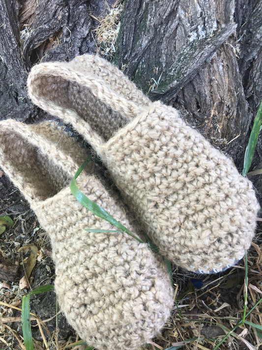 100% Hemp Slippers - Hemp socks - knitted slippers/Natural non-dyed hemp/Organic socks