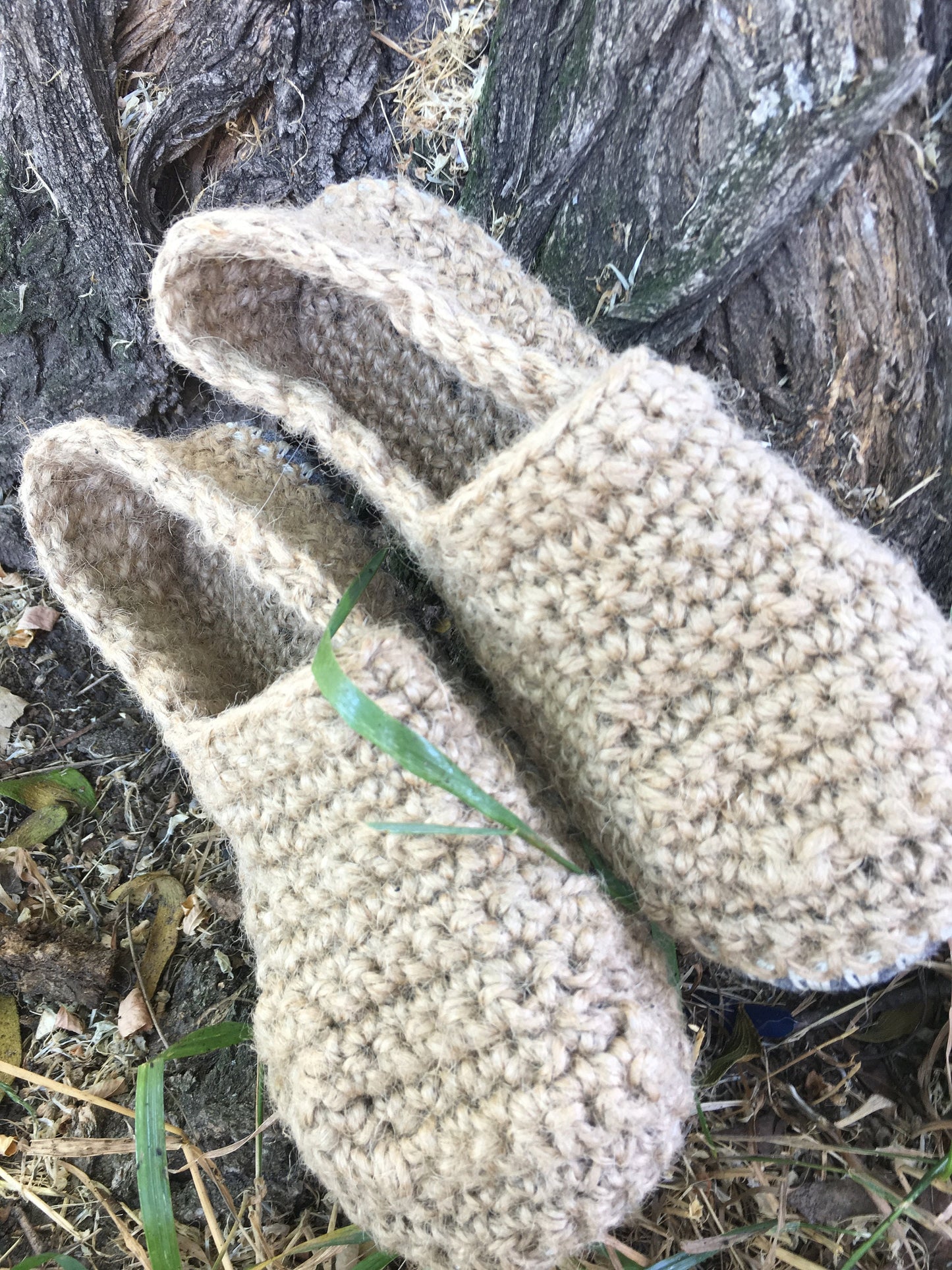 100% Hemp Slippers - Hemp socks - knitted slippers/Natural non-dyed hemp/Organic socks