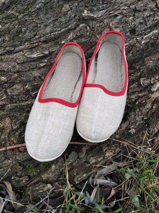 Natural hemp slippers with hemp insole for women, Organic cannabis shoes, Handmade in Ukraine