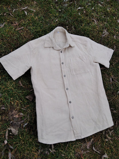 Mens hemp Shirt, Mens shirt made of weed cloth, Organic cloth in hemp clothing