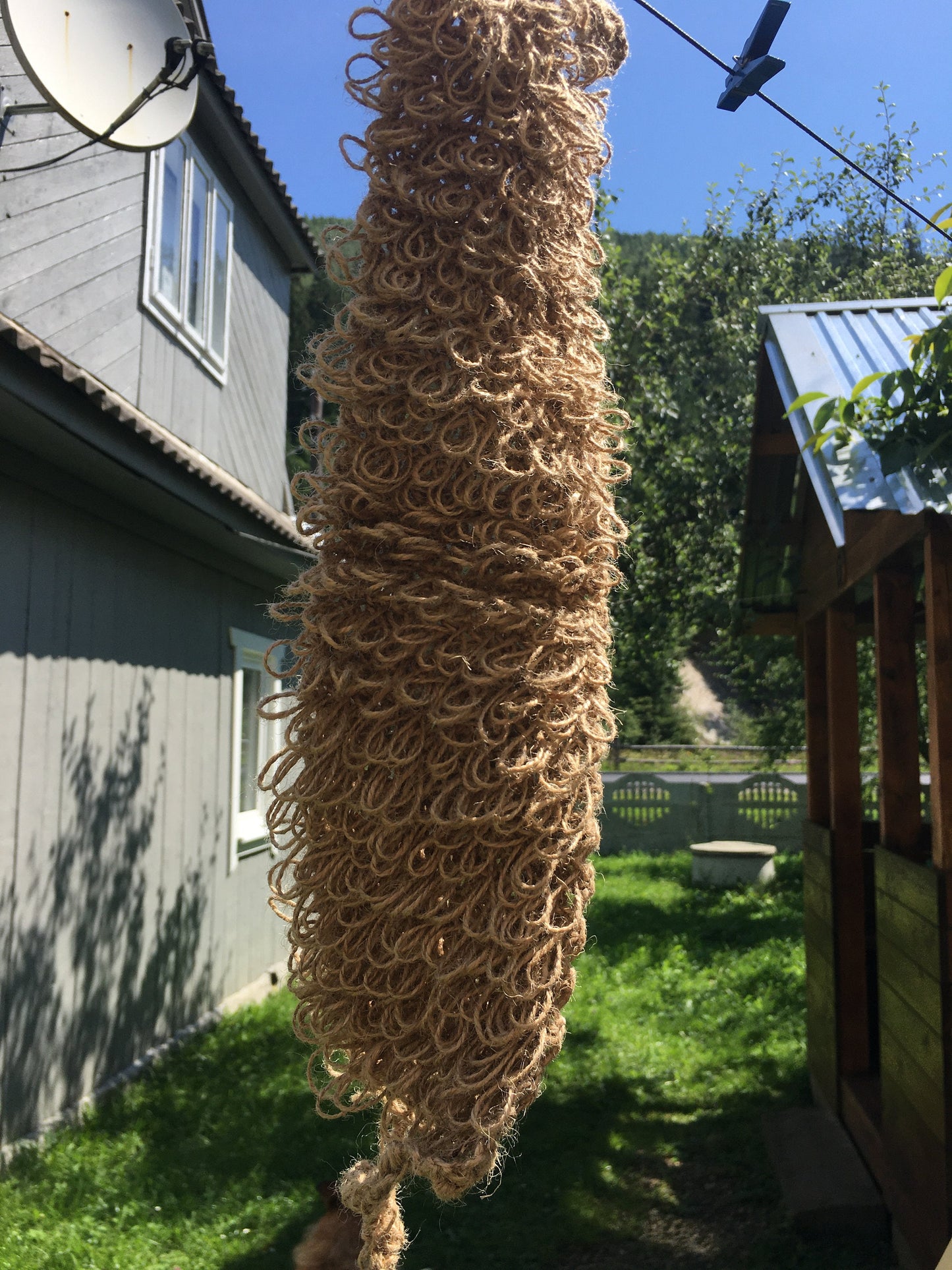 Hemp back scrubber - spa scrubby