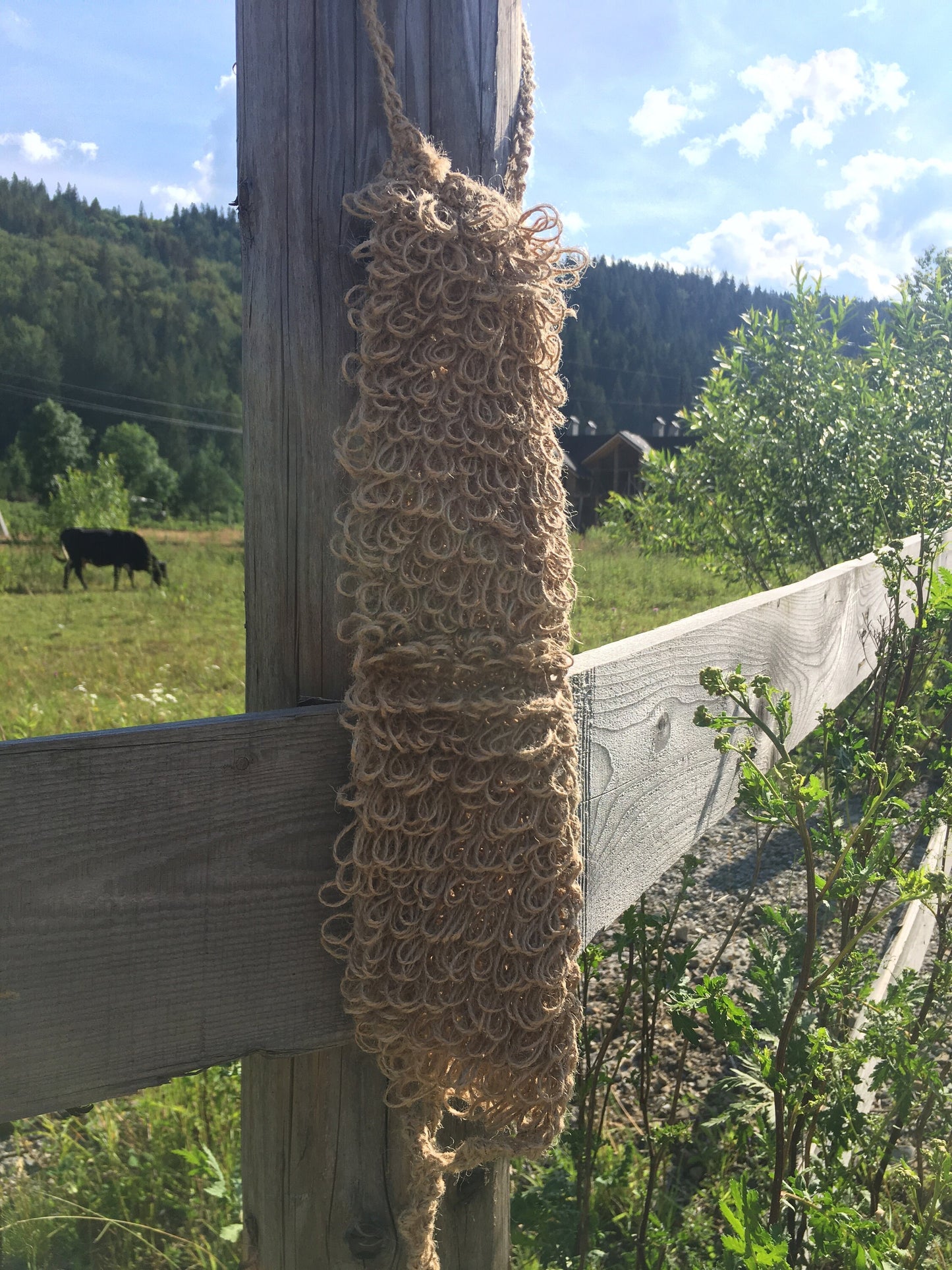 Hemp back scrubber - spa scrubby