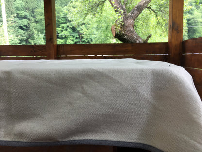 Hemp tablecloth, Rectangular grey tablecloth of different sizes available