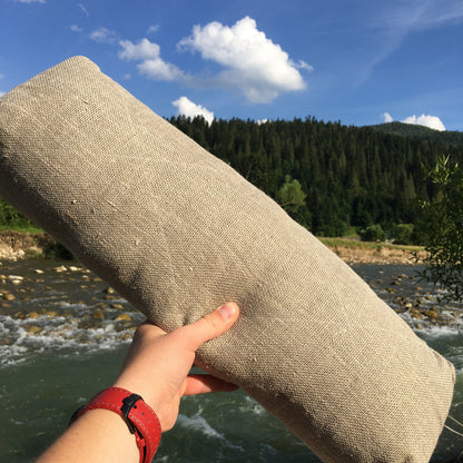 HEMP Buckwheat bolster pillow Neck roll Knee cushion Yoga pillow Neck support pillow Sleep pillow Best pillow linen