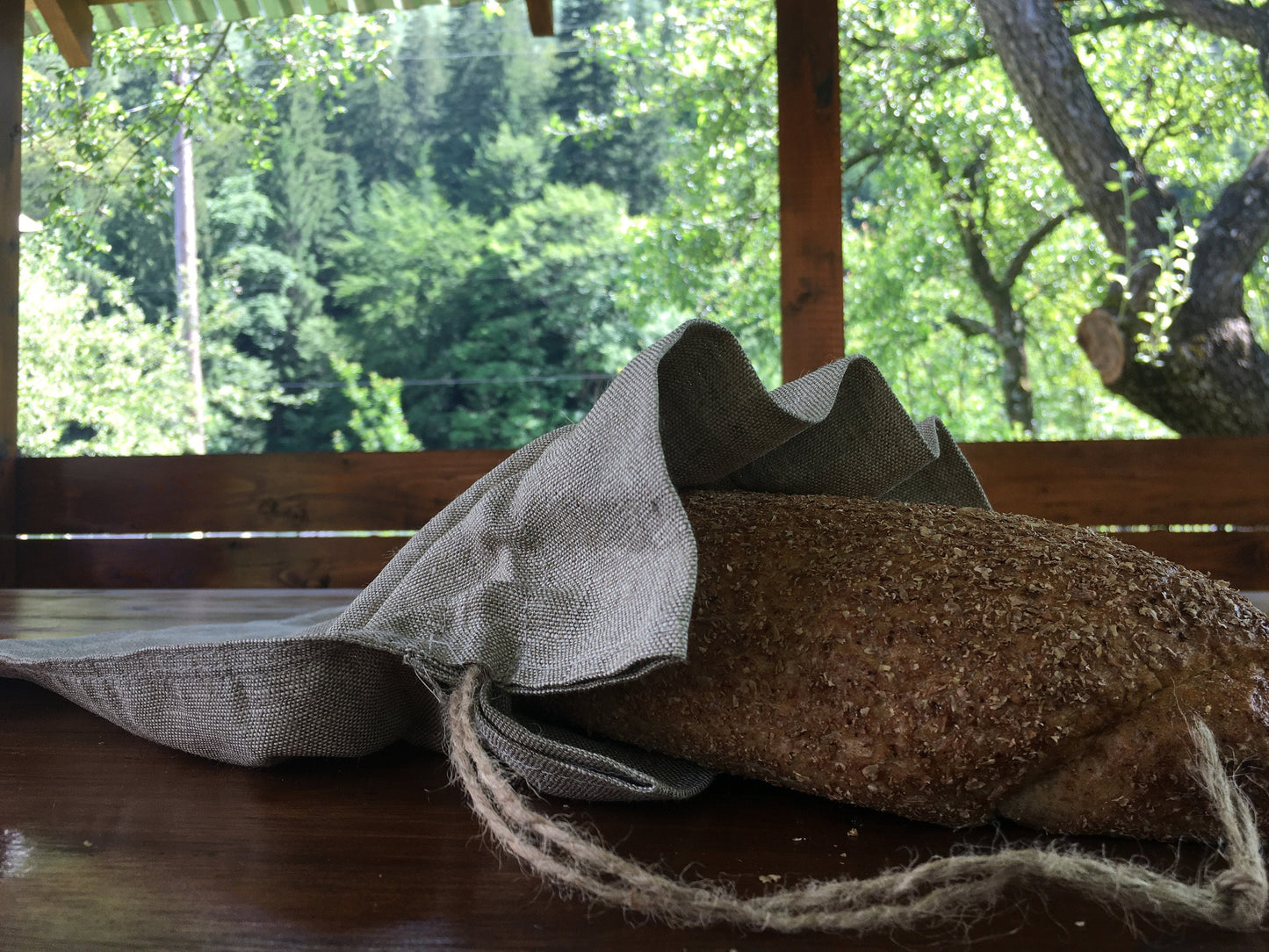 Hemp Bread Bag, Drawstring Bag Set