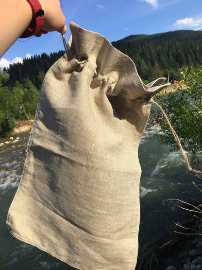 Hemp Bread Bag, Drawstring Bag Set