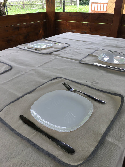 Enhance Your Table Setting with Eco-Friendly Hemp Placemats - Natural Beauty for Every Meal
